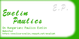 evelin paulics business card